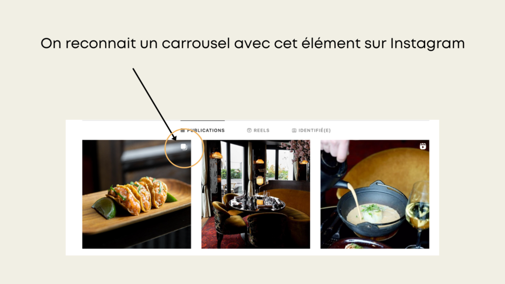 carrousel restaurant instagram stratégie