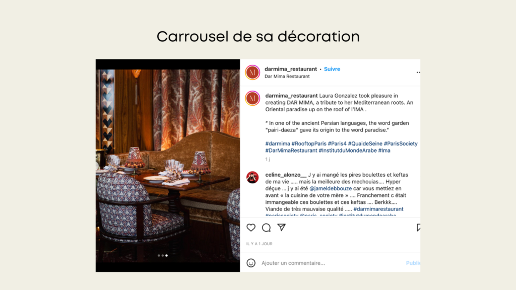 instagram carrousel restaurant